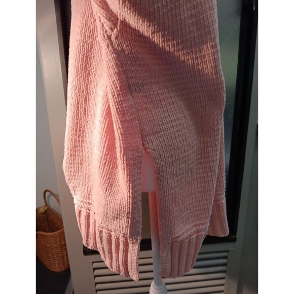 Aerie Womens Light Pink Chunky Knit Turtleneck Oversized Sweater, Soft, Size Med - Picture 6 of 11